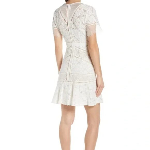 French Connection Chante White Lace dress - Picture 3 of 10